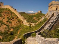 42-15495625 : Archaeology, Asia, China, Countryside, Fortification, Great Wall, Hill, Hubei Province, Jinshanling Great Wall, Majestic, Nobody, Outdoors, Social sciences, Stairway, Village