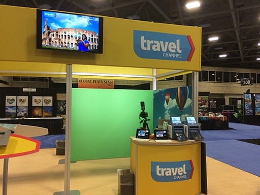 experiential photo marketing booth for travel channel