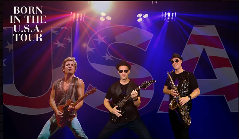 Bruce Springsteen Green Screen Photo Booth A participant rocks out with Bruce Springsteen in this green screen photo booth -- part of our Rock Star Photo Booth collection.