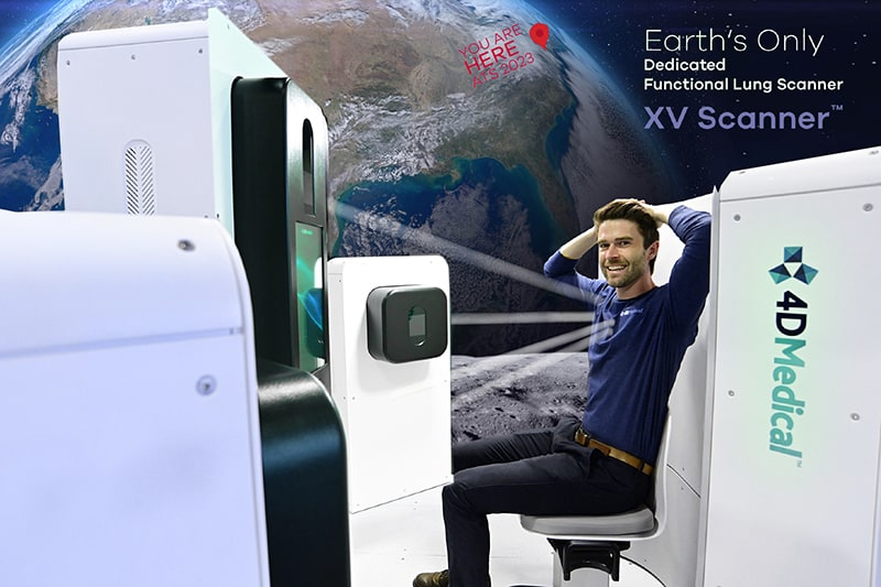 Washington DC greenscreen photobooth 4DMedical Participants sit in the world's first dedicated lung scanner for this Washington, DC greenscreen photography experience.